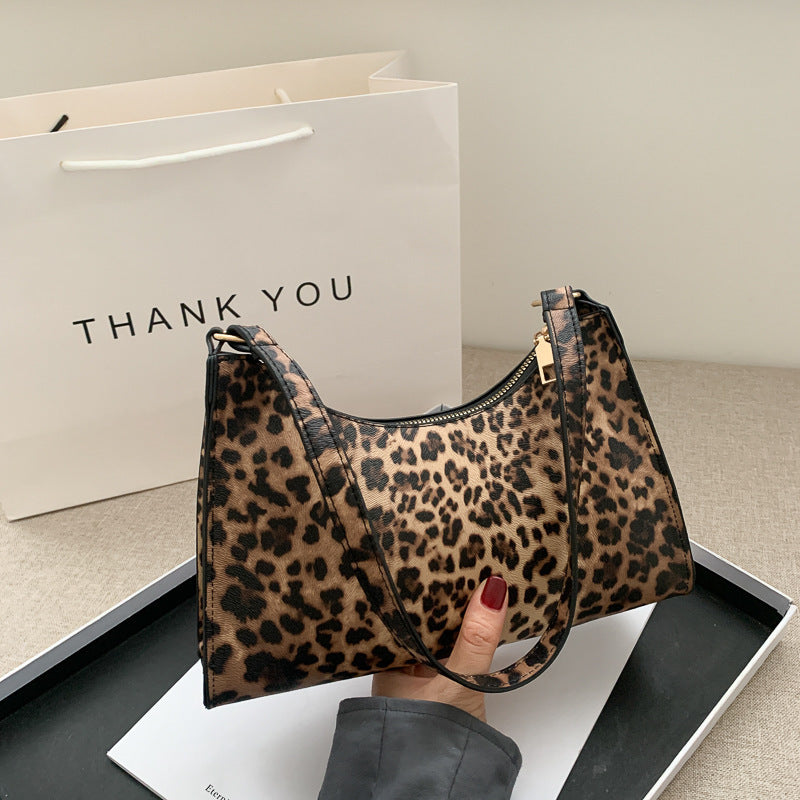 Leopard print underarm bag