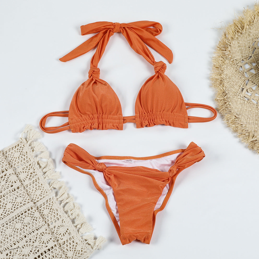 Knotted Banded Bikini Set