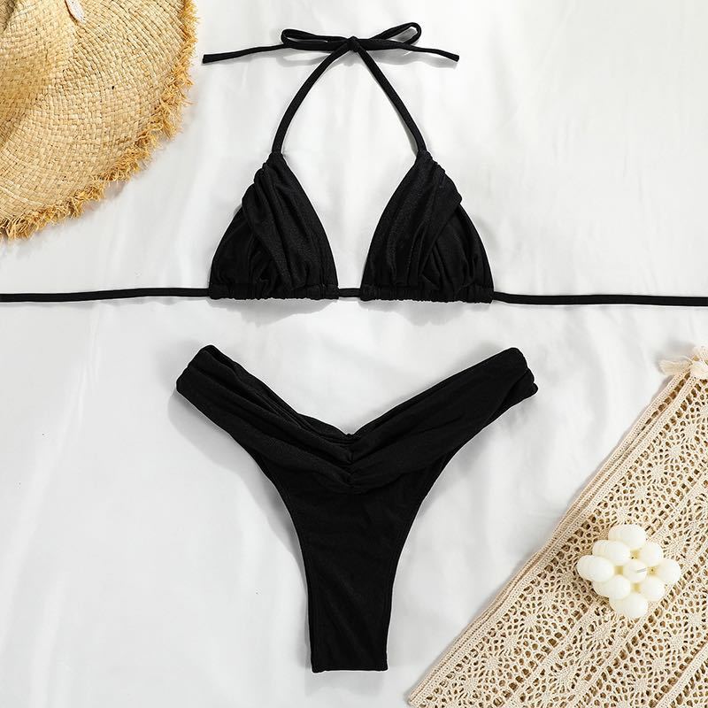 Pleated Bikini Set