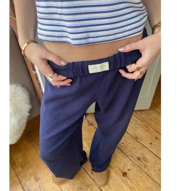 Casual Striped Trousers Summer Wide Leg Pants