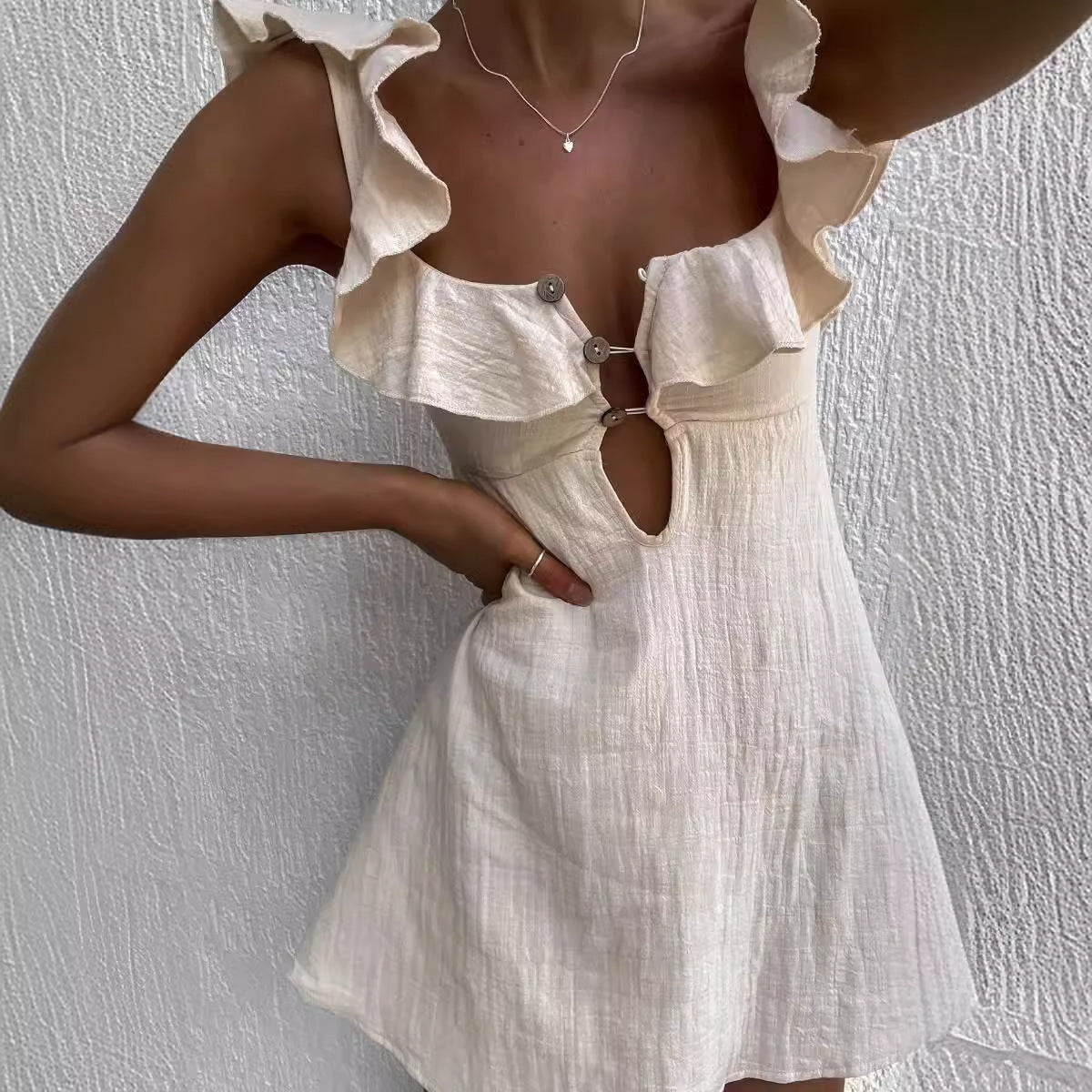 Ruffled Spaghetti Straps Skirt Dress Women