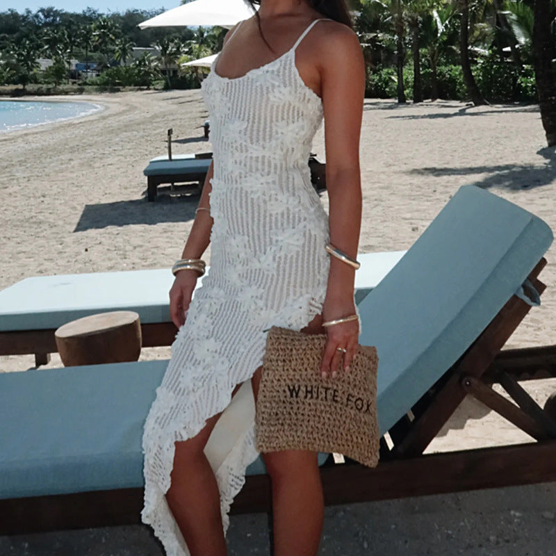 White Slit Summer Dress