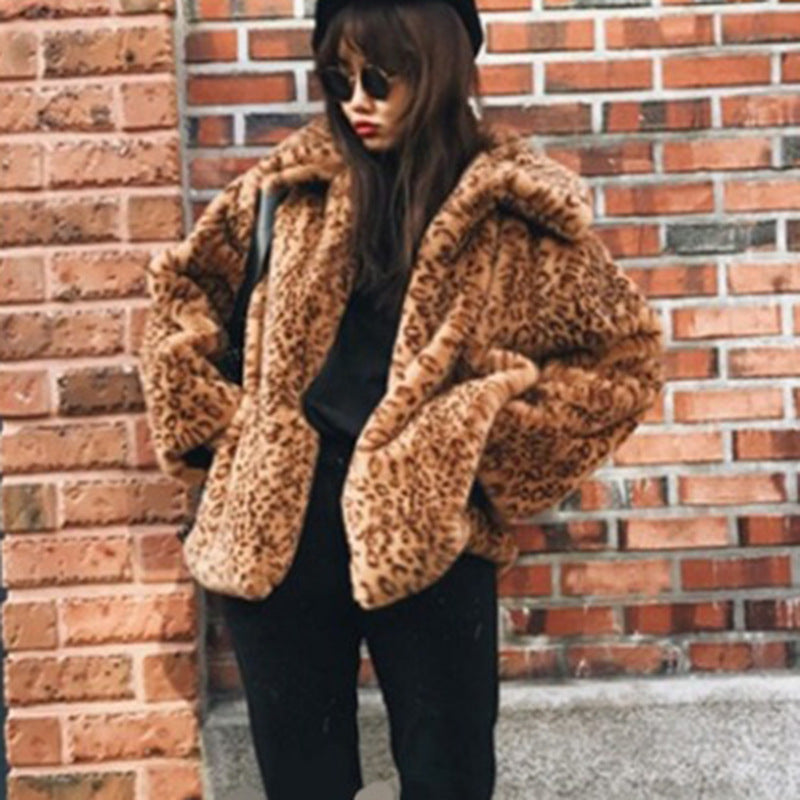 Leopard Print Short Casual Cardigan Jacket