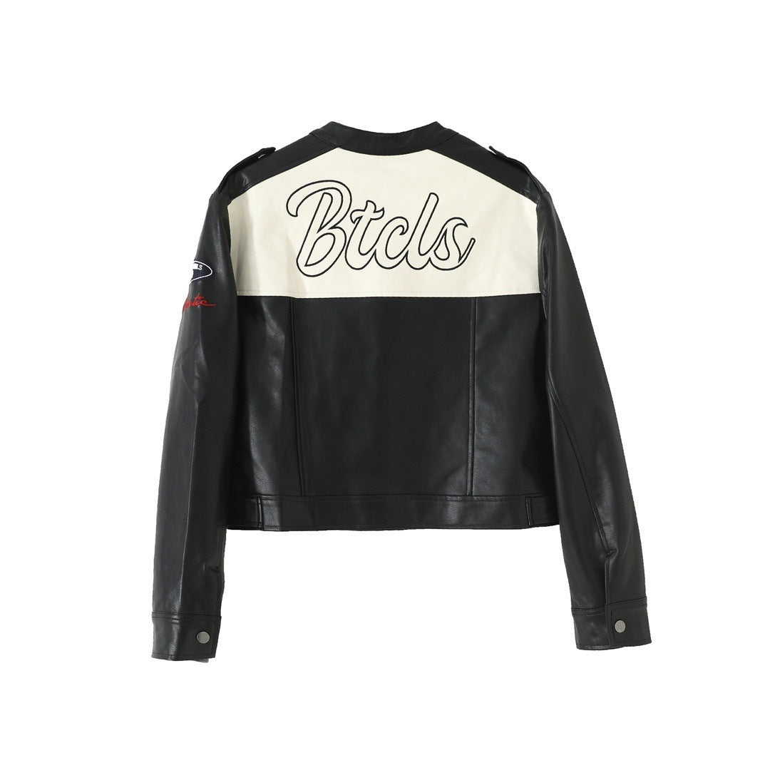 Detailed Biker's Leather Jacket